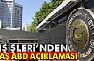 Dışişleri Bakanlığı'ndan ABD'ye uyarı