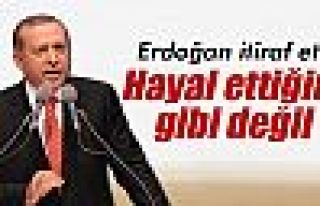 Erdoğan: 'Hayal ettiğim gibi değil'