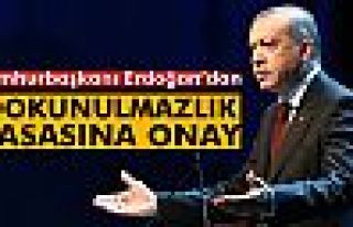 Erdoğan'dan dokunulmazlık yasasına onay