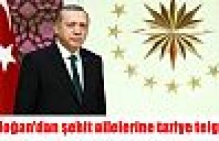 Erdoğan'dan şehit ailelerine taziye telgrafı