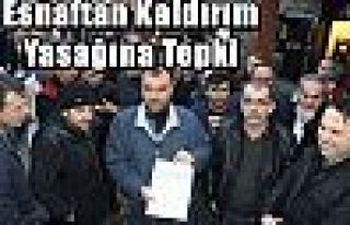 Esnaftan Kaldırım Yasağına Tepki