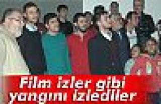 Film İzler Gibi Yangını İzlediler!