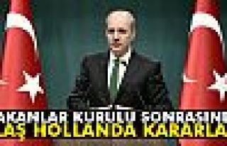 FLAŞ Hollanda Kararları!