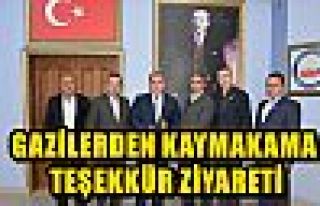 Gazilerden Kaymakama Teşekkür Ziyareti