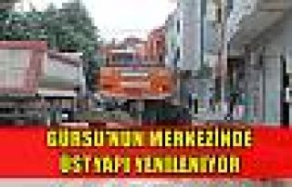 GÜRSU’NUN MERKEZİNDE ÜSTYAPI YENİLENİYOR