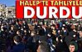 Halep’te tahliyeler durdu