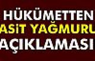 Hükümetten ’asit yağmuru’ açıklaması