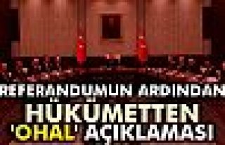 Hükümetten kritik 'OHAL' açıklaması