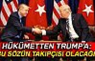 Hükümetten Trump'a mesaj!