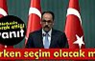 İbrahim Kalın'dan erken seçim açıklaması!