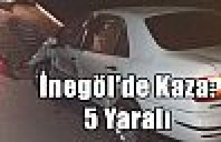 İnegöl'de Kaza:5 Yaralı