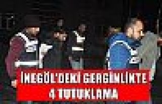 İnegöl'deki gerginlikte 4 tutuklama