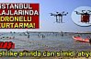 İstanbul sahillerinde cankurtaran drone!