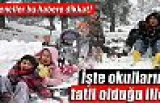 İşte okulların tatil olduğu iller