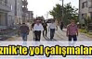 İznik’te yol çalışmaları