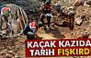 Kaçak kazıdan tarih fışkırdı