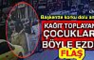 KAĞIT TOPLAYAN ÇOCUKLARI BÖYLE EZDİ!