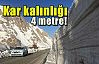 Kar kalınlığı 4 metre!