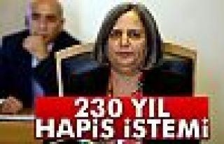 Kışanak’a 230 yıl hapis istemi