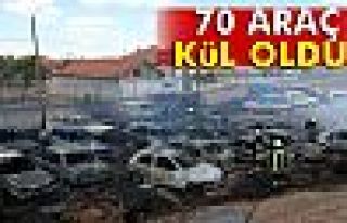 Konya’da 70 araç kül oldu