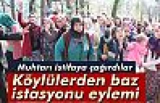 Köylülerden baz istasyonu eylemi