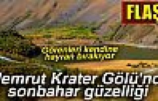  Krater Gölü'nde sonbahar güzelliği