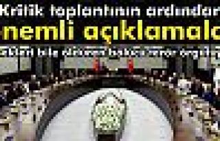 Kritik toplantının ardından önemli açıklamalar