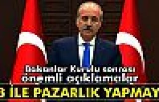 Kurtulmuş: 'AB ile pazarlık yapmayız'