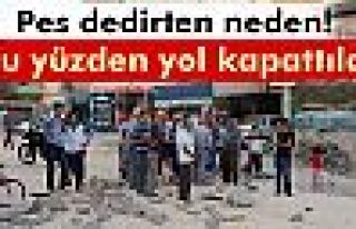 Mahalleliden 'tozlu yol' eylemi