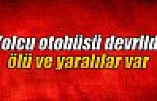 Malatya'da yolcu otobüsü devrildi