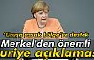 Merkel’den ’uçuşa yasak bölge’ye destek