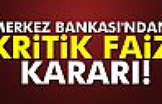 Merkez Bankası'ndan kritik faiz kararı