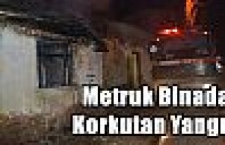 Metruk Binada Korkutan Yangın