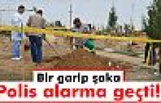 Mezarlık şakası polisi alarma geçirdi