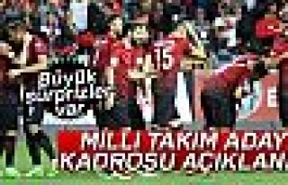 Milli Takım aday kadrosu açıklandı!