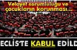 O Kanun Tasarısı kabul edildi