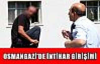 Osmangazi'de intihar girişimi