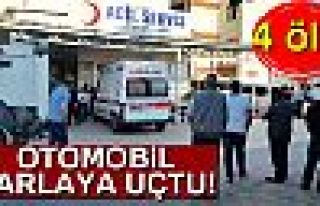 OTOMOBİL TARLAYA UÇTU!