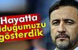 Pereira: 'Hayatta olduğumuzu gösterdik'