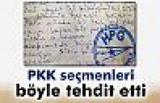 PKK seçmenleri böyle tehdit etti