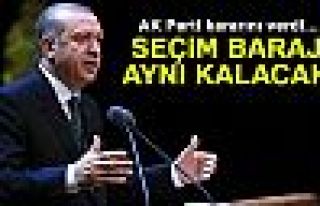 SEÇİM BARAJI AYNI KALACAK!