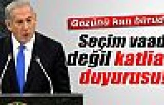 Seçim vaadi değil katliam duyurusu