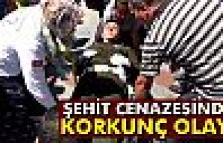 Şehit cenazesinde üzücü kaza!