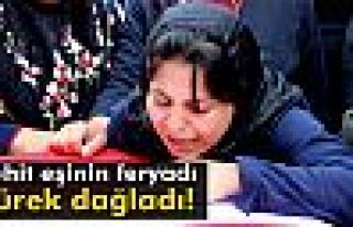 Şehit eşinin feryadı yürekleri burktu