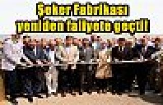 Şeker Fabrikası yeniden faliyete geçti!