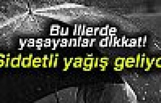 Şiddetli yağış geliyor!