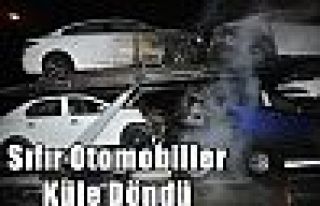 Sıfır Otomobiller Küle Döndü