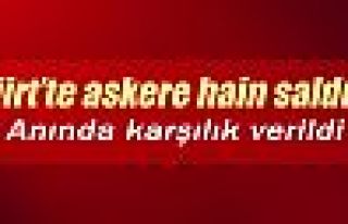 Siirt'te askeri araca taciz ateşi