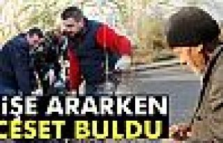 Şişe ararken ceset buldu