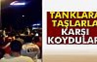 Tanklara taşlarla karşı koydular!